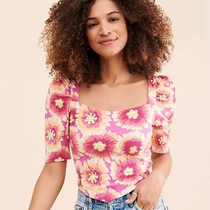 Free People Women’s Floral Give Me More Crop Top Shirt